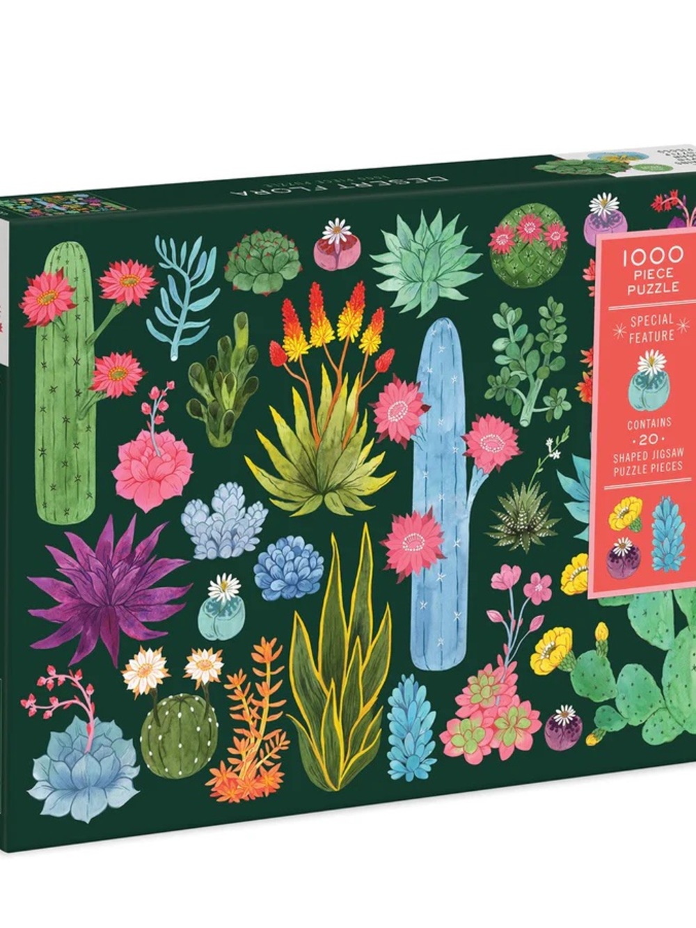 Galison Desert Flora 1000-Piece Jigsaw Puzzle — Colorful Succulents & Cacti
